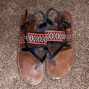 Aztec style sandals size 10